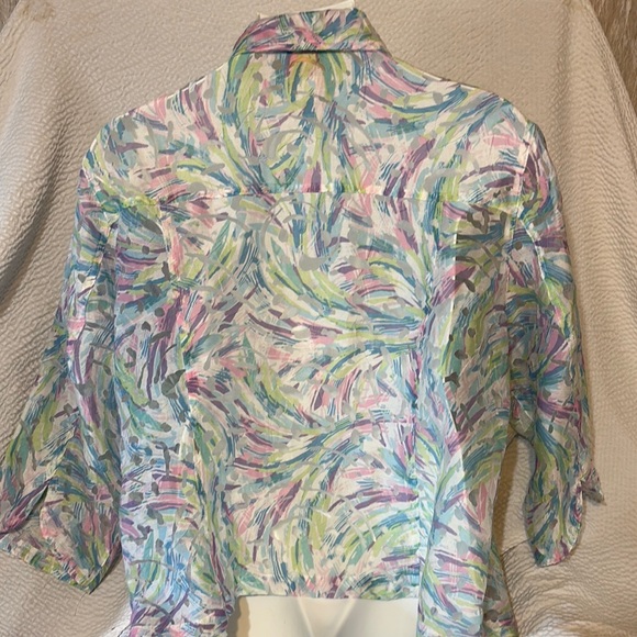 Ruby Rd. Multicolor Abstract Print Top - Picture 4 of 8